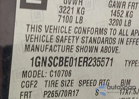 2014 Chevrolet Tahoe Lt from USA, damaged, VIN 1GNSCBE01ER235571